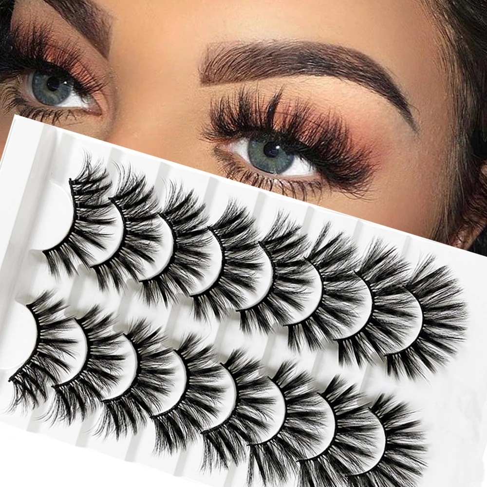 Cílios Postiços 5 pares Diversos Modelos Maquiagem | Shopee Brasil
