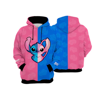 Blusa Moletom LiloAlien Metade Angel Fofo Full REF 305