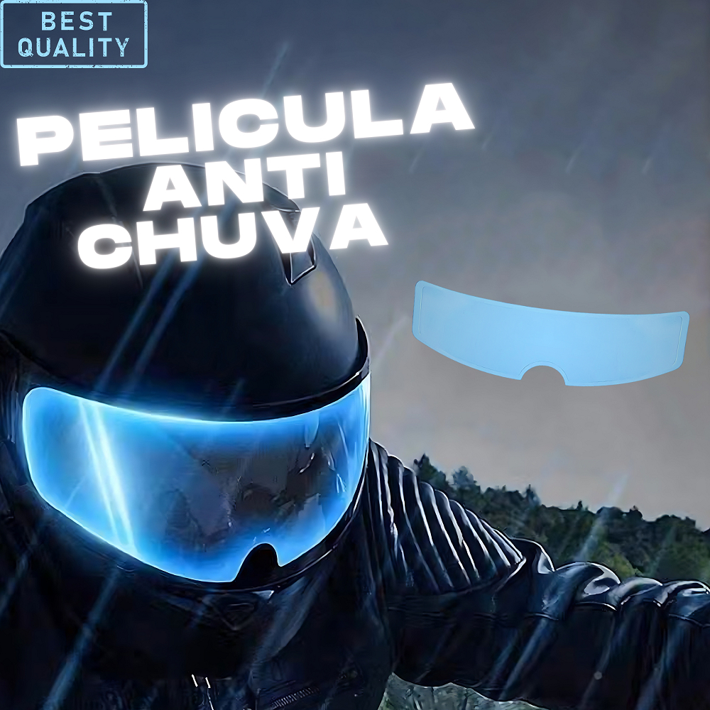 Película Externa Anti Chuva Viseira Capacete de Moto Universal Premiu