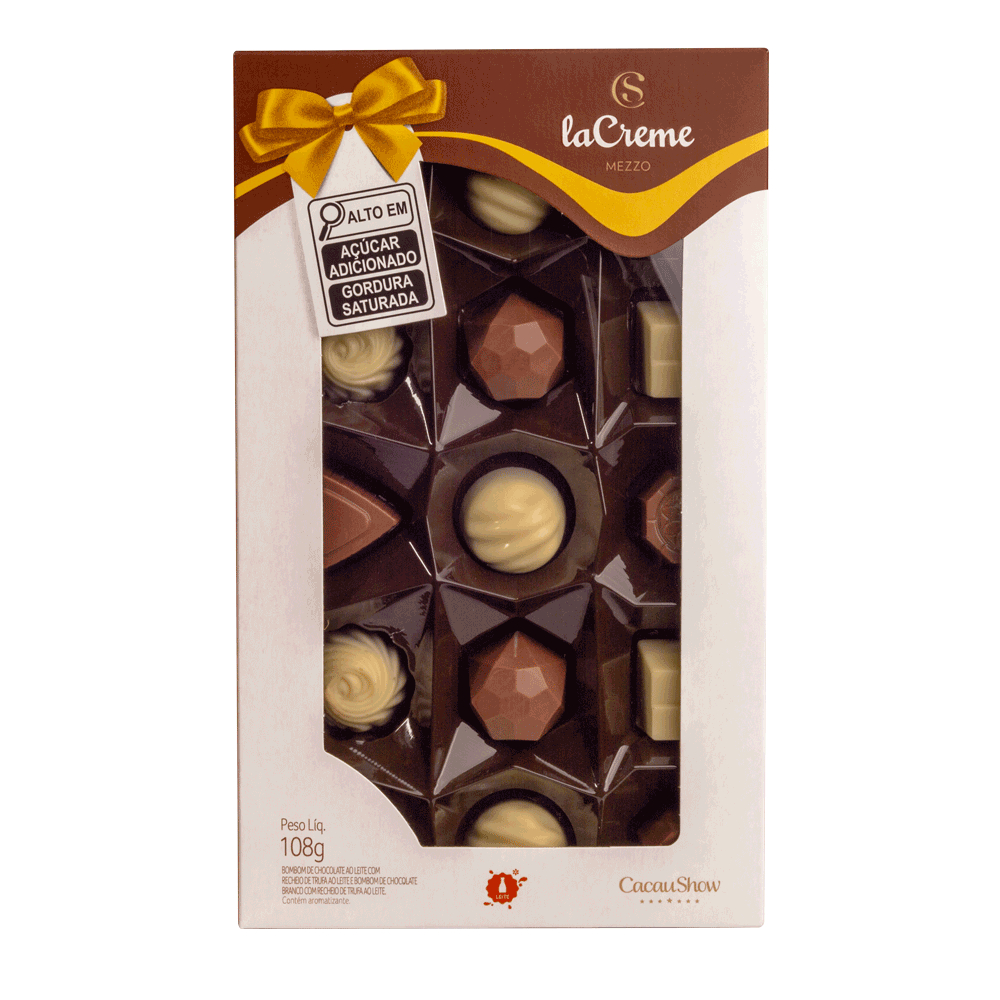 Caixa LaCreme com Bombons Sortidos 108g Cacau Show Shopee Brasil
