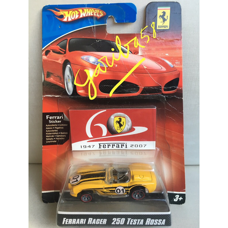 HOT WHEELS FERRARI 250 TESTA ROSSA 2007 60 YEARS RACER #01/24