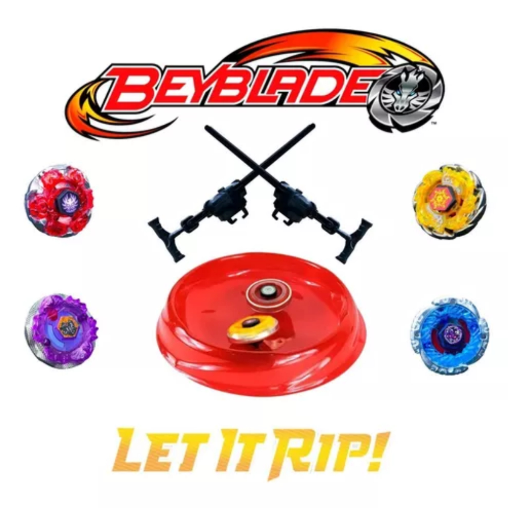 Kit 4 Beyblade Metal Fusion Pião C/super Lançador Brinquedos em