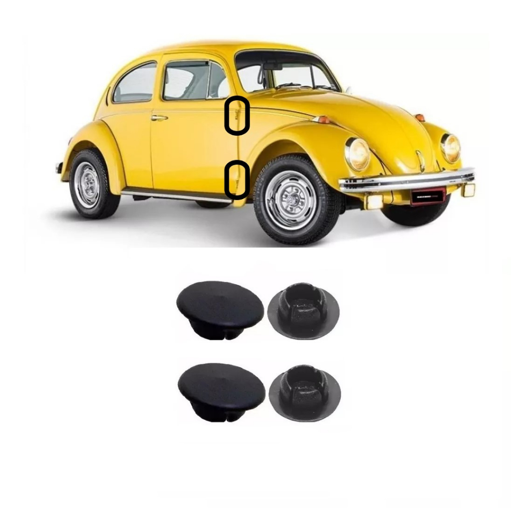 Jogo 4 Pecas Tampa Pino Dobradiça Porta Fusca Brasilia Variant Tl