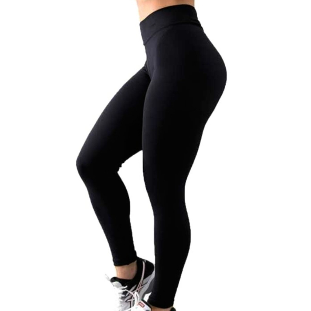 Calça Legging Suplex 4 Estações Cós Alto Liso Fitness Feminino Academia  Preto - Compre Agora, legging de academia 