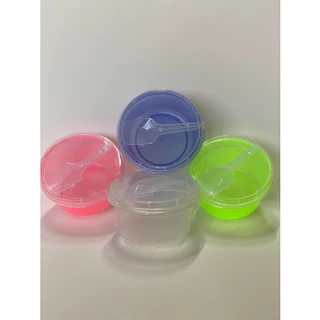 Pote Sobremesa Com Tampa E Colher - Kit Com 5 Unidades em Oferta na Shopee