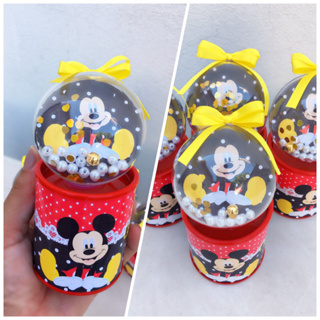 10 cofrinho luxo com esfera Mickey (minnie)