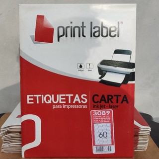 Etiquetas Print Label para Impressora 3089 com 10 folhas | Shopee Brasil