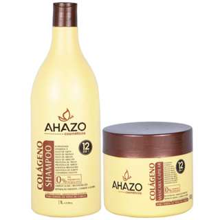 Kit tratamento Intenso Shampoo e Máscara Colágeno 12 Benefícios Ahazo