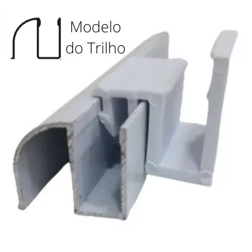 Guia de vidro para porta de box de banheiro com vidro de 08 mm temperado - modelo de pressão para trilho inferior sem escova