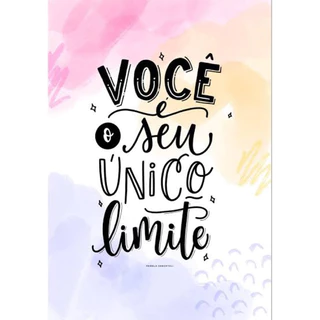 Placa Decorativa Você É Seu único Limite 30x20cm
