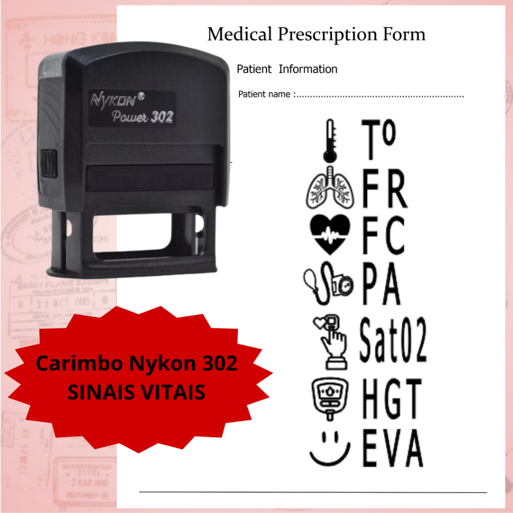 CARIMBO DE SINAIS VITAIS NYKON 302 | Shopee Brasil