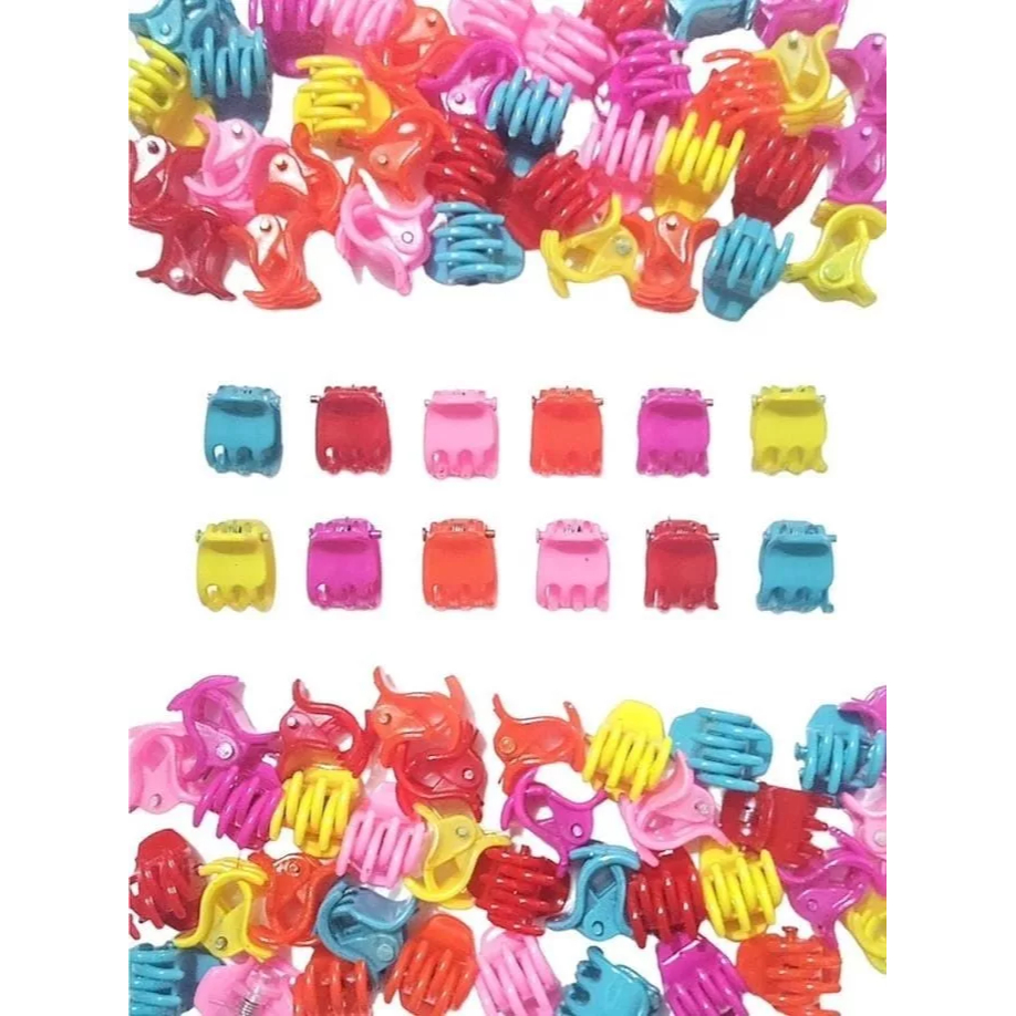12 pacote Mini Piranha Presilha Grampo de Cabelo Infantil Fofo Feminino ...