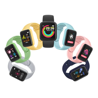 Y68 smartwatch D20S color macaron monitor de ejercicio paso frecuencia cardíaca presión arterial oxígeno pantalla a color pulsera bluetooth