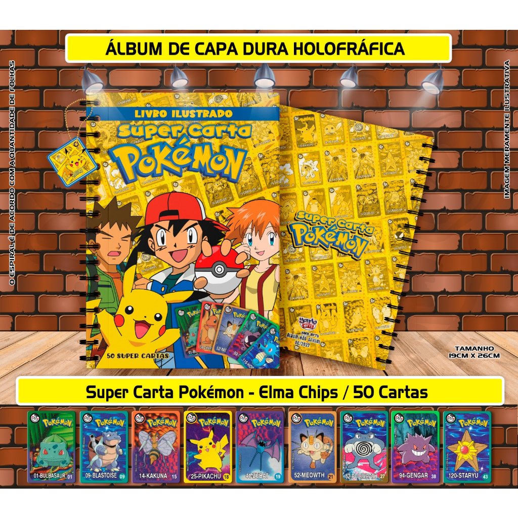 Álbum Super Cartas Pokémon / Elma Chips