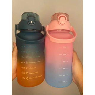 Garrafa Galão De Água 2l Squeeze Academia Treino Escola Com Adesivos 1.5L e 2L