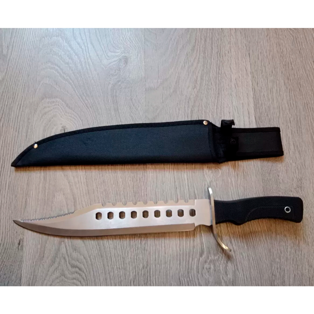 Facão de Sobrevivência Camping Pesca Caça Esportiva Tipo Rambo Tático Militar