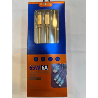 cabo de inova 65w 6a 3 em 1 carregamento rápido cbo-20030