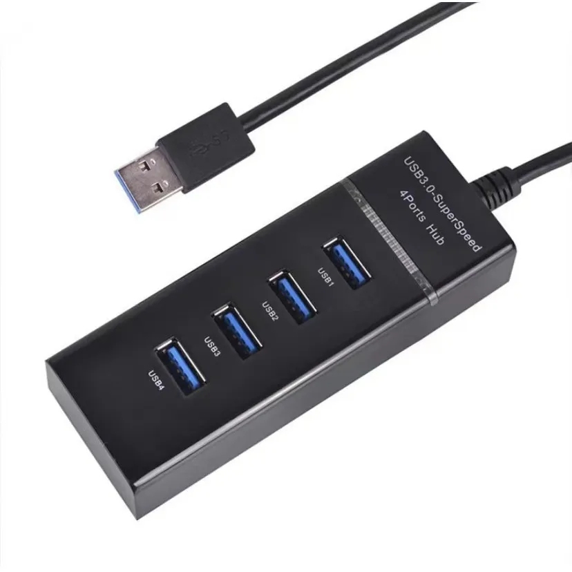 Usb3.0 hub 4 portas de alta velocidade usb divisor para discos rígidos ...