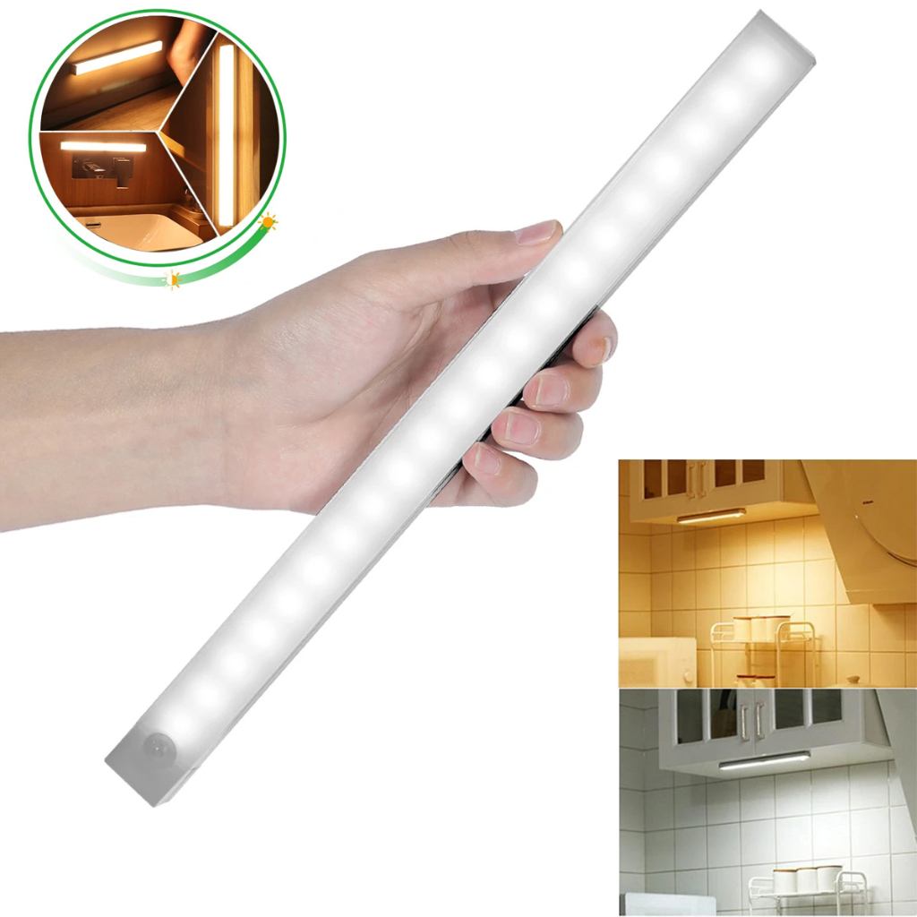 Barra Led C/ Sensor Presença 50 Cm Queda De Luz Emergência | Shopee Brasil
