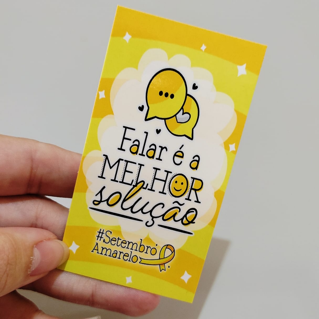 100 tag cartão para presente ou lembrança setembro amarelo