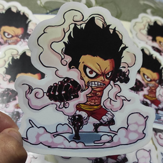 This is Luffy in gear 4 (Snakeman) Sticker for Sale by Gliphel