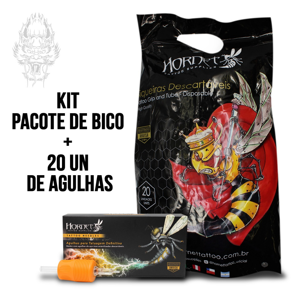 KIT BICO HORNET DE 25MM A 30MM + 20 UNIDADE DE AGULHA DE HASTE GT/HORNET