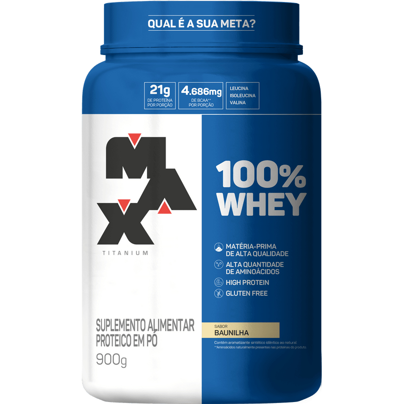 100% Whey Pote 900G - Max Titanium