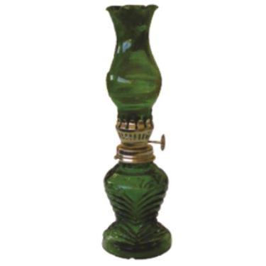 Lampião Mini Querosene 21 cm altura cor Verde