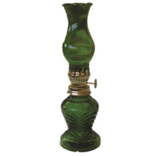 Lampião Mini Querosene 21 cm altura cor Verde