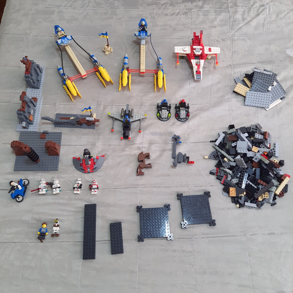 Lego star wars 75001 e 7231 skywalker anos 90