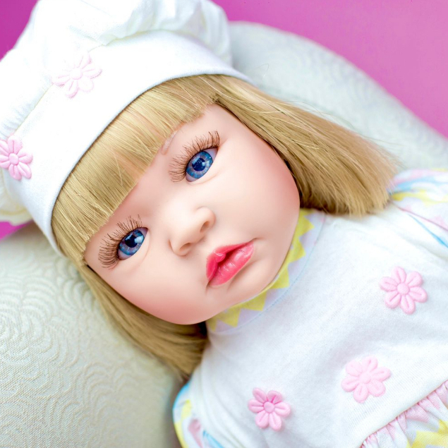 Boneca Bebe Reborn Realista Menina Loira Barbie Pode Banho - Chic