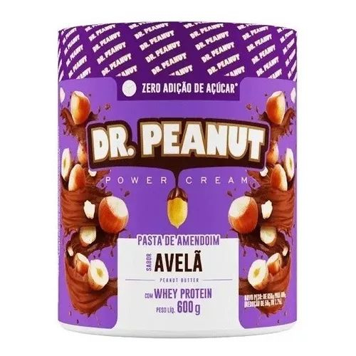 PASTA DE AMENDOIM DR PEANUT (SABOR AVELÃ 600g) GOURMET