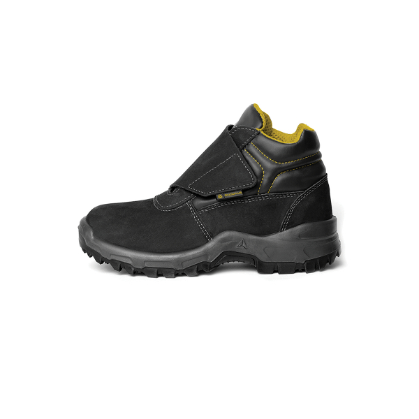 Botina Nobuck Delta Plus Velcro Vitoria Biqueira PVC Solado