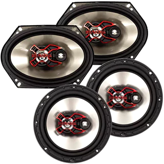 Kit 4 Alto Auto Falantes Bravox B3x60x 6 + 5x7 Pol B3x57x