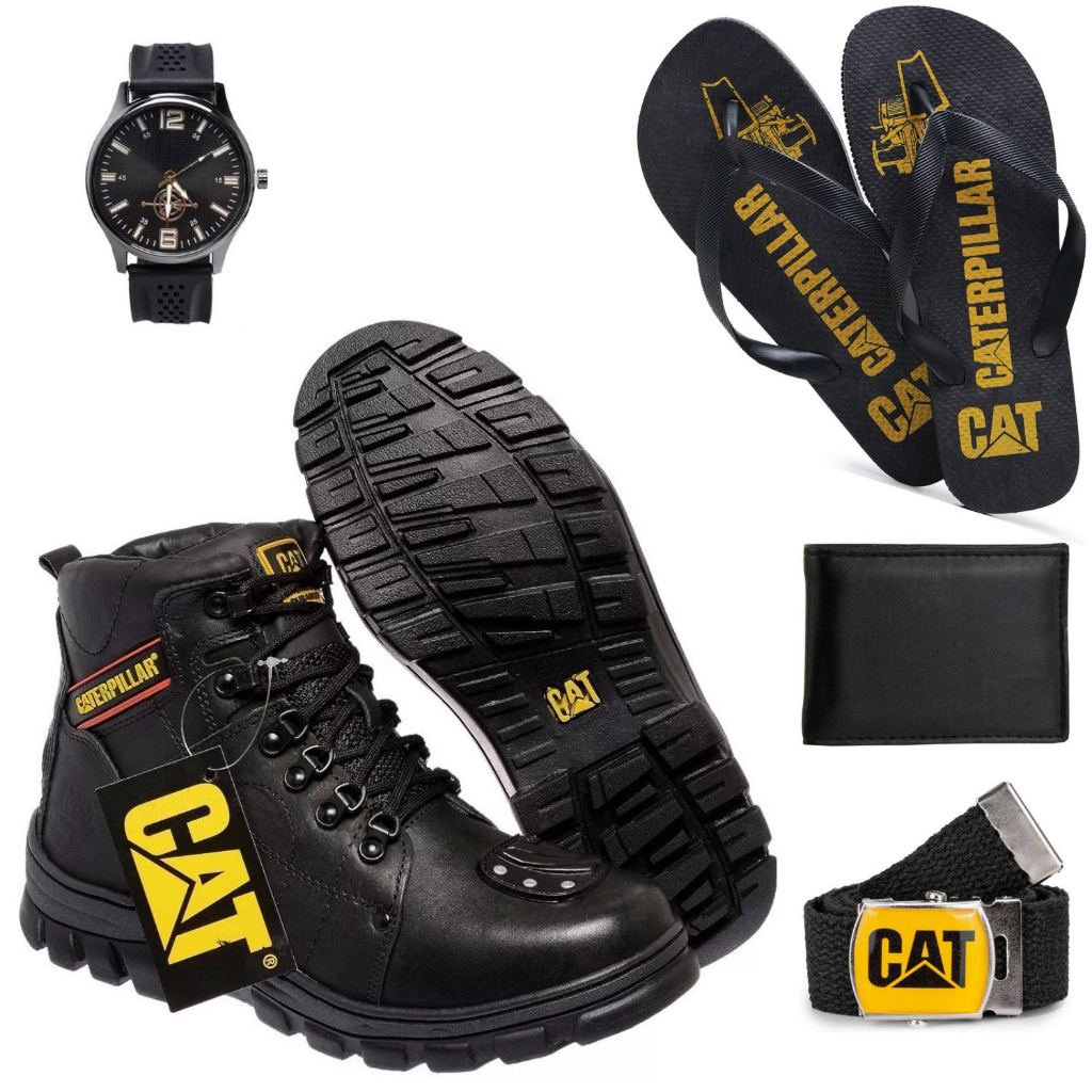 Bota Adventure Caterpillar Masculina Em Couro Marfim na Americanas