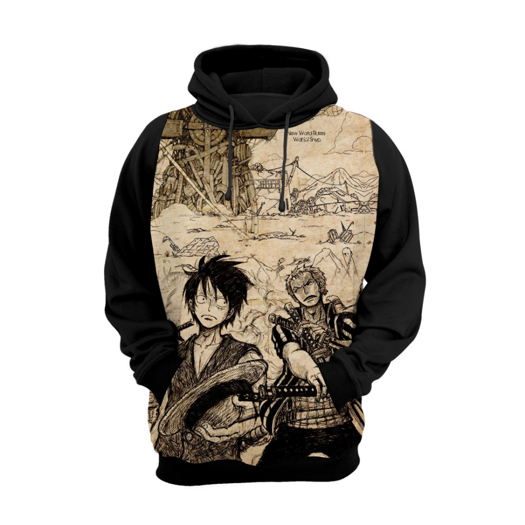 Hot Comics One Piece Luffy Impressão Gráficos Hoodies Das Mulheres