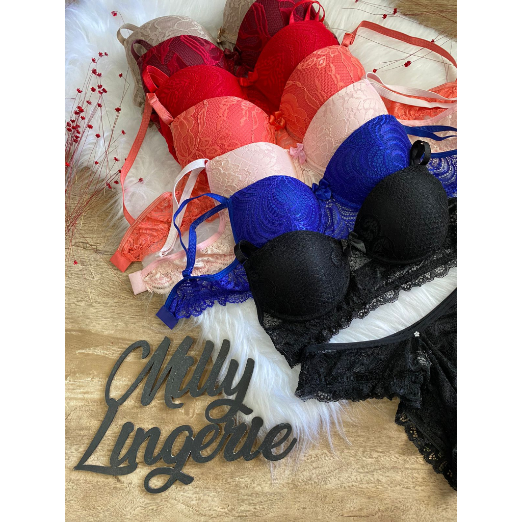 10 Lingeries Sutia Calcinha Conjunto Feminino Renda Bojo