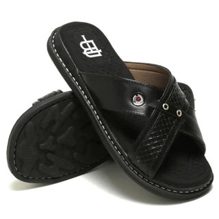 Sandália Antistress Chinelo Masculino Ortopédico Couro