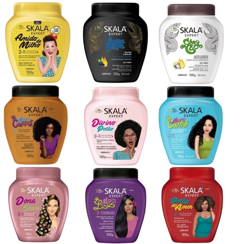 Linha Creme de Cabelo Skala 1000g (Escolha o seu)