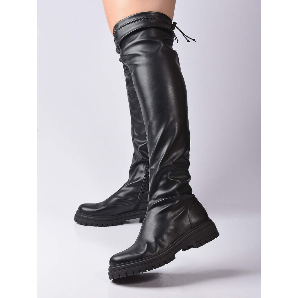 Bota juilli over the knee cano alto joelho hot sale preto