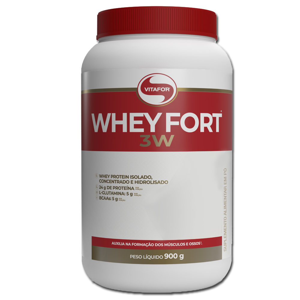 Whey Protein Fort 3w 900g Pote - Vitafor