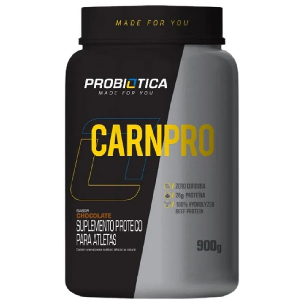 Carnpro 900g Chocolate Beef Protein Zero Lactose – Isolado e Hidrolisado – Probiotica