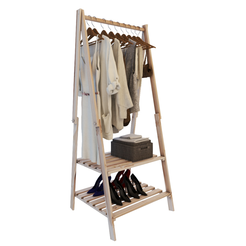 Arara Para Roupa Desmontável 2 Níveis Dobrável | Shopee Brasil