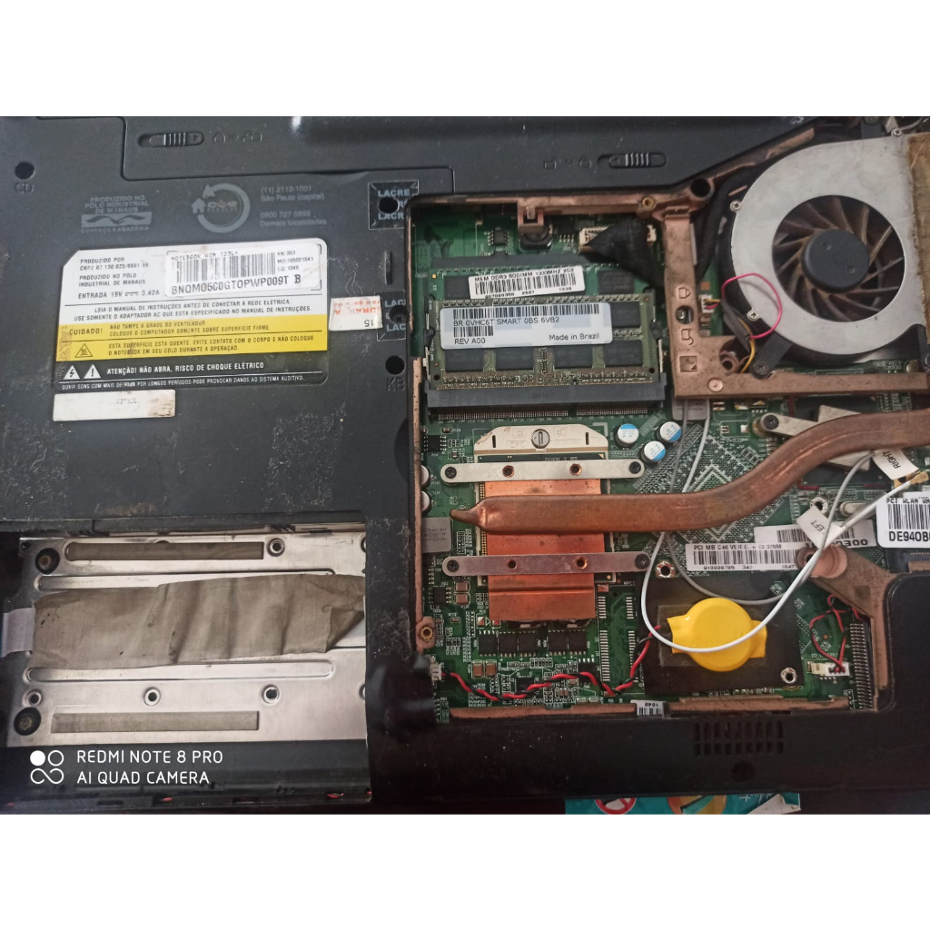 Placa Mãe Notebook Cce Win T23l Com Processador I3 E Memoria