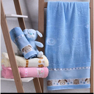 Toalha de Banho Kids Infantil Para Bordar Ponto Cruz 100% Algodão em Oferta na Shopee