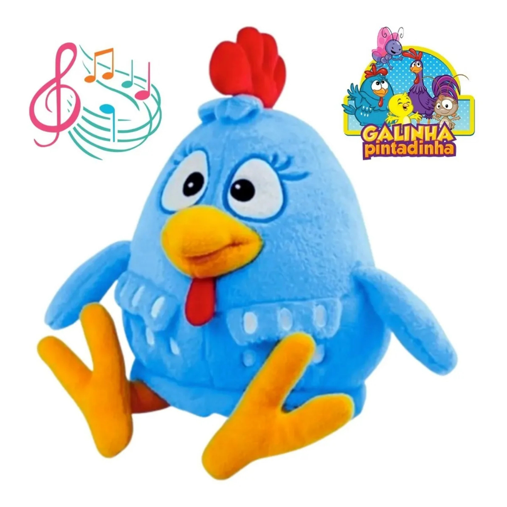 Galinha Pintadinha Pelúcia Musical 35cm | Shopee Brasil