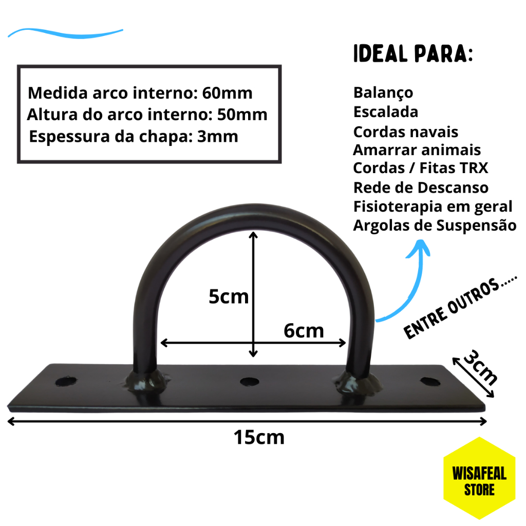 2 Kit Suporte Teto Parede Balanço Rope Columpio Fita Trx Com Parafuso ...