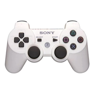 Controle Ps3 Sem Fio Dualshock Branco - Manta Original + Cabo Carregador