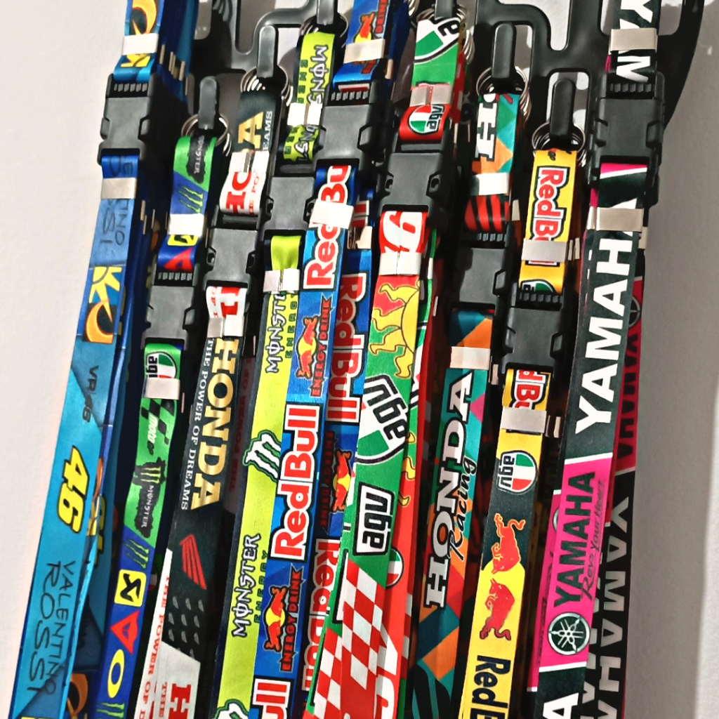 Cordão Para Pescoço Moto Diversas Marcas Engate Rápido Para Chaveiro, Chave, Moto e Outros