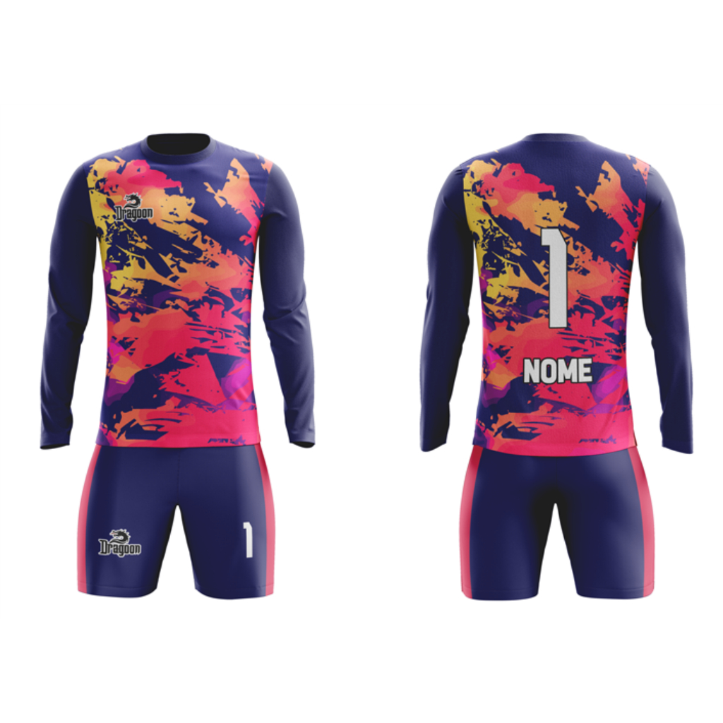 Camiseta uniforme goleiro kit camiseta calção dry personalizado ...